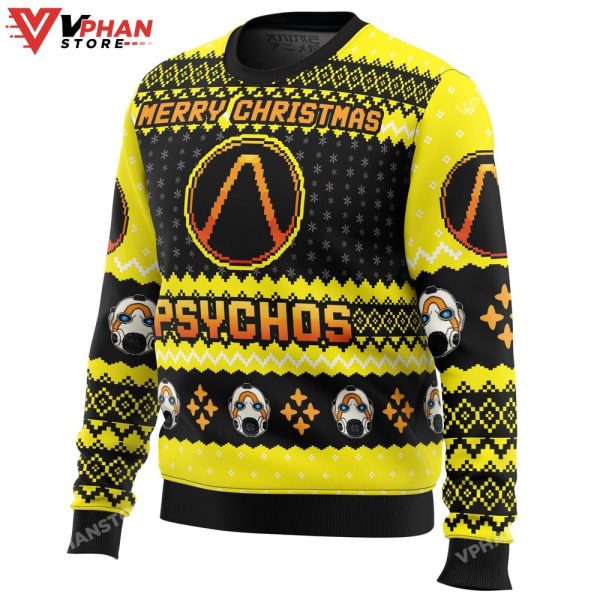 Merry Christmas Psychos Borderlands Ugly Sweater