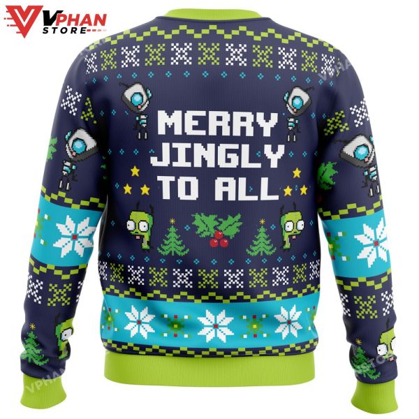 Merry Jingly Invader Zim Ugly Christmas Sweater