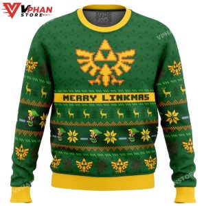 Merry Linkmas Legend of Zelda Ugly Christmas Sweater 1