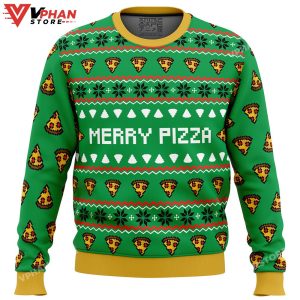 Merry Pizza Ugly Christmas Sweater 1