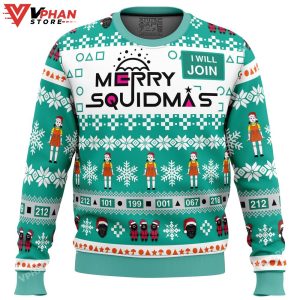 Merry Squidmas Squid Game Christmas Sweater 1