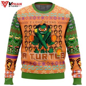 Michelangelo Rise of The Teenage Mutant Ninja Turtles Ugly Sweater 1