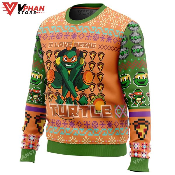 Michelangelo Rise Of The Teenage Mutant Ninja Turtles Ugly Christmas Sweater