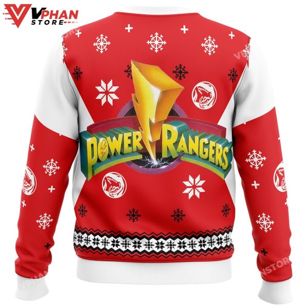 Mighty Morphin Power Rangers Red Ugly Christmas Sweater