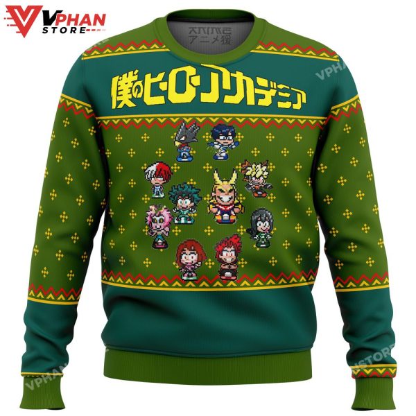 My Hero Academia Sprites Ugly Christmas Sweater