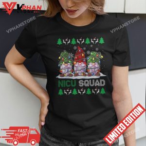 NICU Nurse Squad Three Gnomes Christmas Gnome Nurse Xmas T Shirt 1