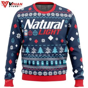 Natural Light Beer Ugly Christmas Sweater 1