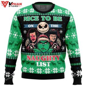 Naughty List Club Pop Culture Ugly Christmas Sweater 1