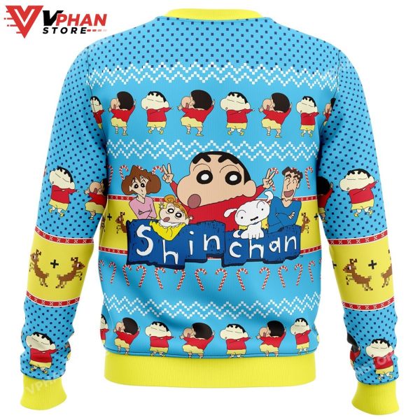 Naughty Shinnosuke Crayon Shin-chan Ugly Christmas Sweater