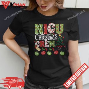 Nicu Christmas Crew Nurse Funny Neonatal Medical Pajama Xmas T Shirt 1