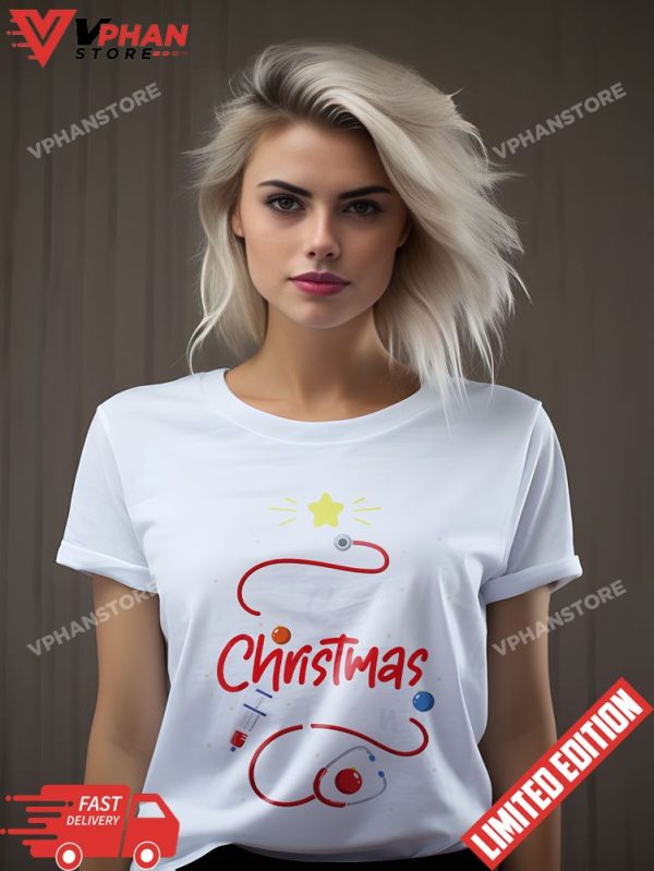 Nurse ICU Christmas Crew Nursing Christmas Lights T-Shirt