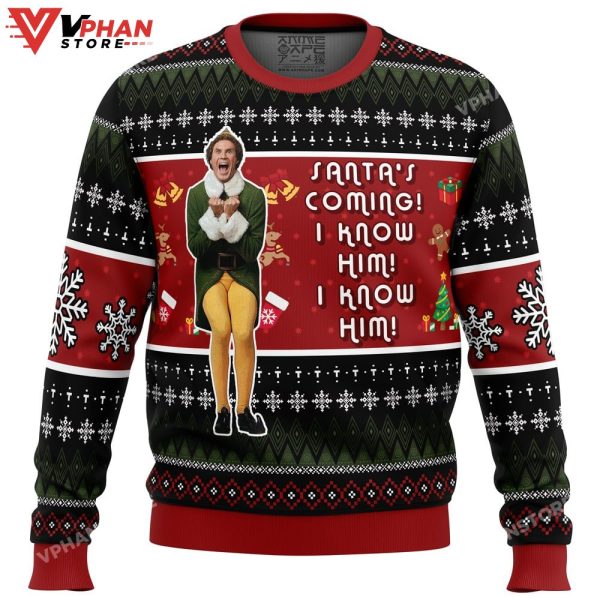 OMG Santa Elf Ugly Christmas Sweater