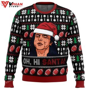 Oh Hi Santa The Room Ugly Christmas Sweater 1