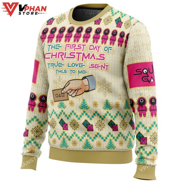 On The First Day Of Christmas Squid Game Christmas Sweater