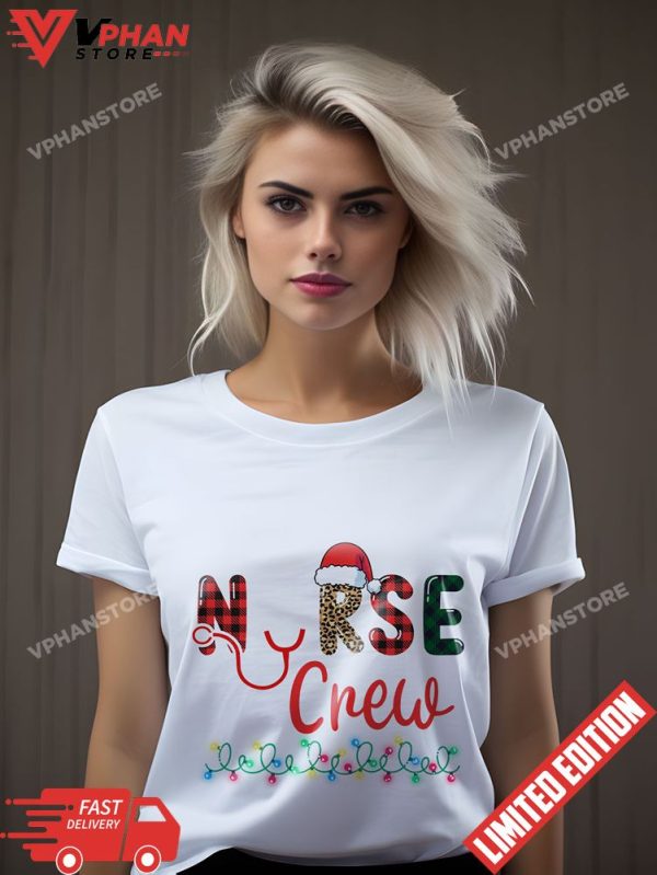 Oncology Nurse Crew Nursing Christmas Pattern T-Shirt