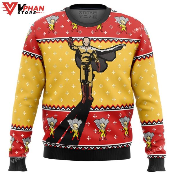 One Punch Man Saitama Shadow Ugly Christmas Sweater