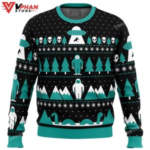 Paranormal Xmas Alien Ugly Christmas Sweater 1