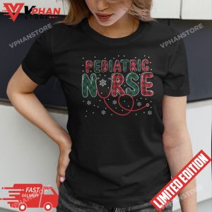 Pediatric Nurse Tshirts Christmas Scrubs Tops For Women Men Long Sleeve T Shirt 1