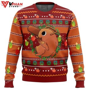 Pochita Chainsaw Man Ugly Christmas Sweater 1