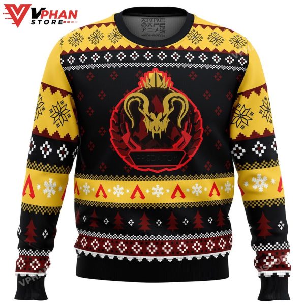 Predator Rank Apex Legends Ugly Christmas Sweater