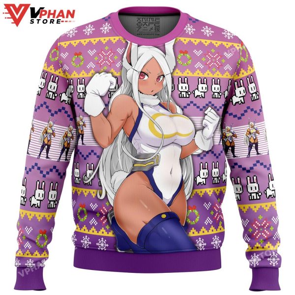 Rumi Usagiyama Mirko My Hero Academia Ugly Christmas Sweater