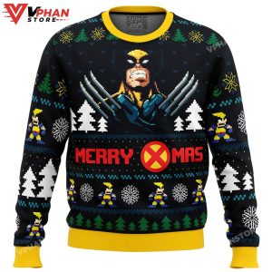 Santa Claws Wolverine Marvel Ugly Christmas Sweater 1