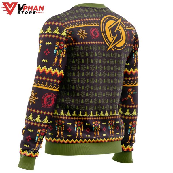 Santa Samus Aran Metroid Ugly Christmas Sweater