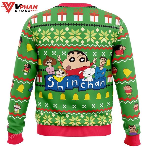 Santa Shinnosuke Crayon Shin-chan Ugly Christmas Sweater