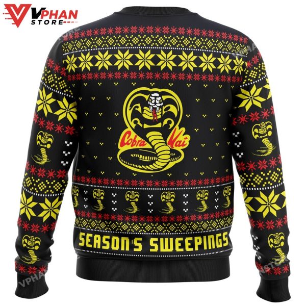 Season’s Sweepings Cobra Kai Karate Kid Ugly Christmas Sweater