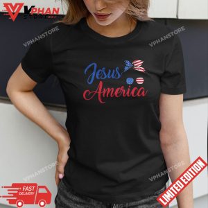 She Loves Jesus And America Too 4th Of July Proud Christian T Shirt 1