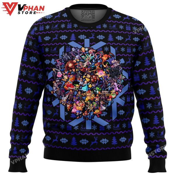 Smash Bros Christmas Brawl Ugly Christmas Sweater