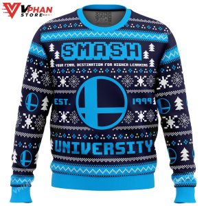 Smash University Super Smash Bros Ugly Christmas Sweater 1