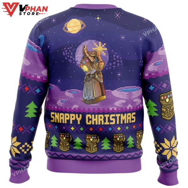 Snappy Christmas Infinity Gauntlet Marvel Ugly Christmas Sweater