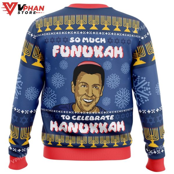 So Much Funukah Adam Sandler Ugly Christmas Sweater