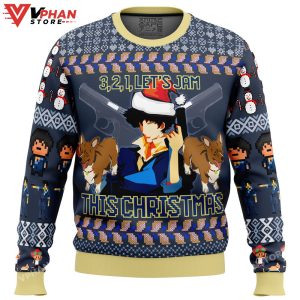 Spike Spiegel Cowboy Bebop Ugly Christmas Sweater 1