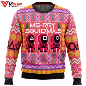 Squid Game Squidmas Ugly Christmas Sweater 1