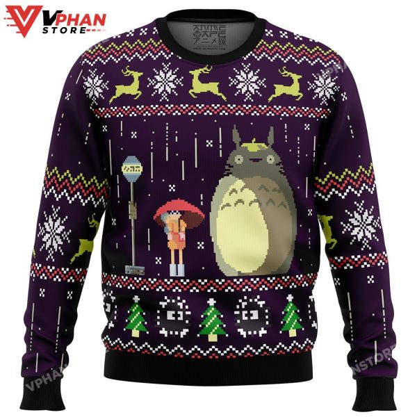 Studio Ghibli Totoro Rain Miyazaki Ugly Christmas Sweater