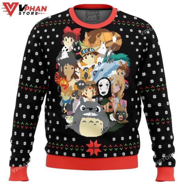 Studio Ghibli Xmas Main Miyazaki Ugly Christmas Sweater