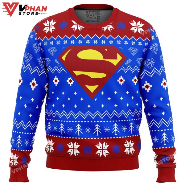 Super Heroes Superman Christmas Ugly Sweater