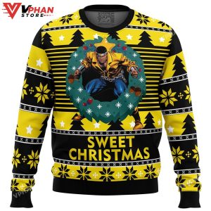 Sweet Christmas Luke Cage Ugly Christmas Sweater 1