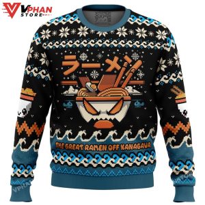 The Great Ramen Off Kanagawa Ramen Ugly Christmas Sweater 1