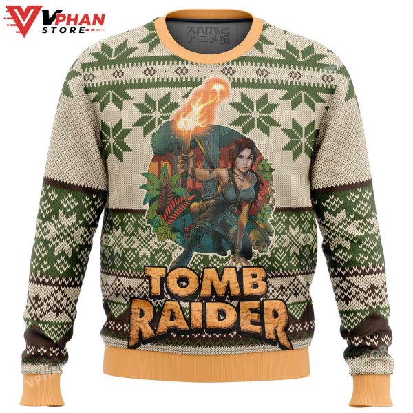 Tomb Raider Alt Ugly Christmas Sweater