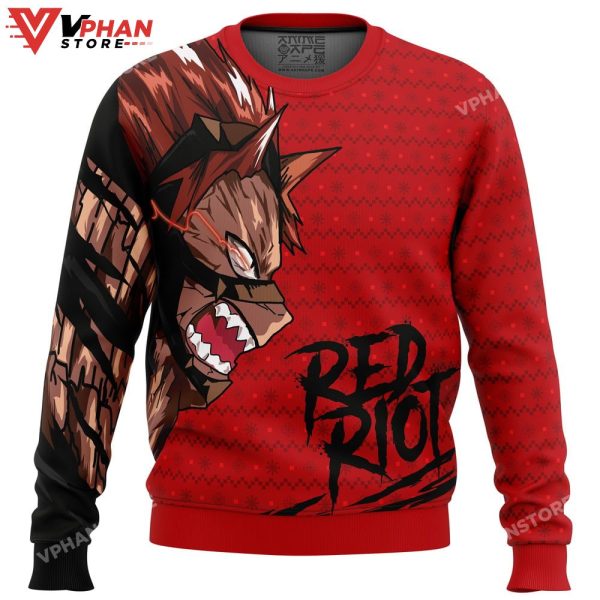 Unbreakable Red Riot My Hero Academia Ugly Christmas Sweater