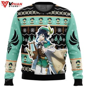 Venti Genshin Impact Ugly Christmas Sweater 1