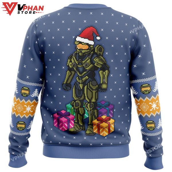 Wake Me When You Need Presents Halo Ugly Christmas Sweater