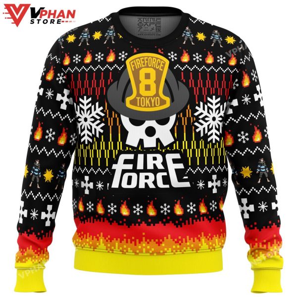 We Didn’t Start The Fire This Christmas Fire Force Ugly Sweater