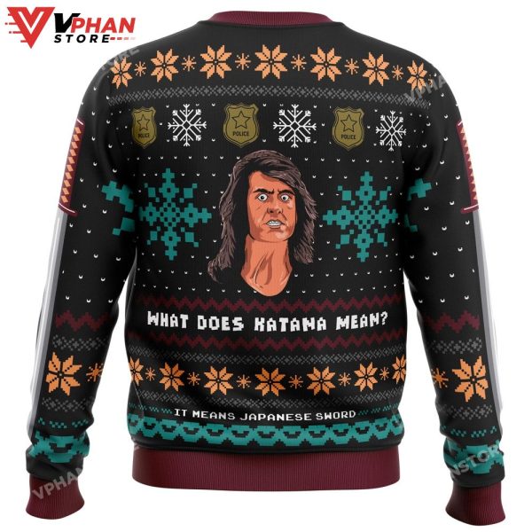 What Does Katana Mean Samurai Cop Ugly Christmas Sweater