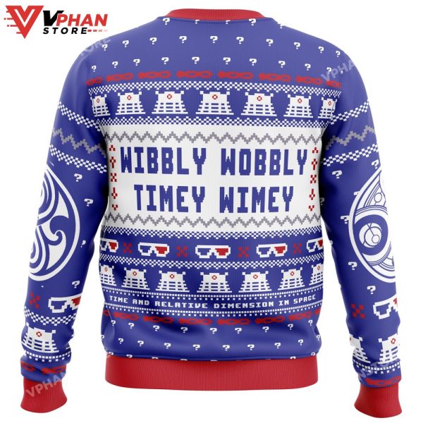 Wibbly Wobbly Doctor Who Ugly Christmas Sweater