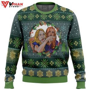 Woman Yelling at Cat Parody Ugly Christmas Sweater 1