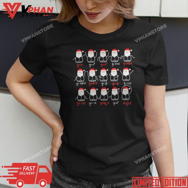 Santa Fractions Math Teacher Christmas T-Shirt